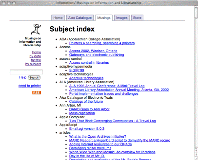 User interface (subject listing)